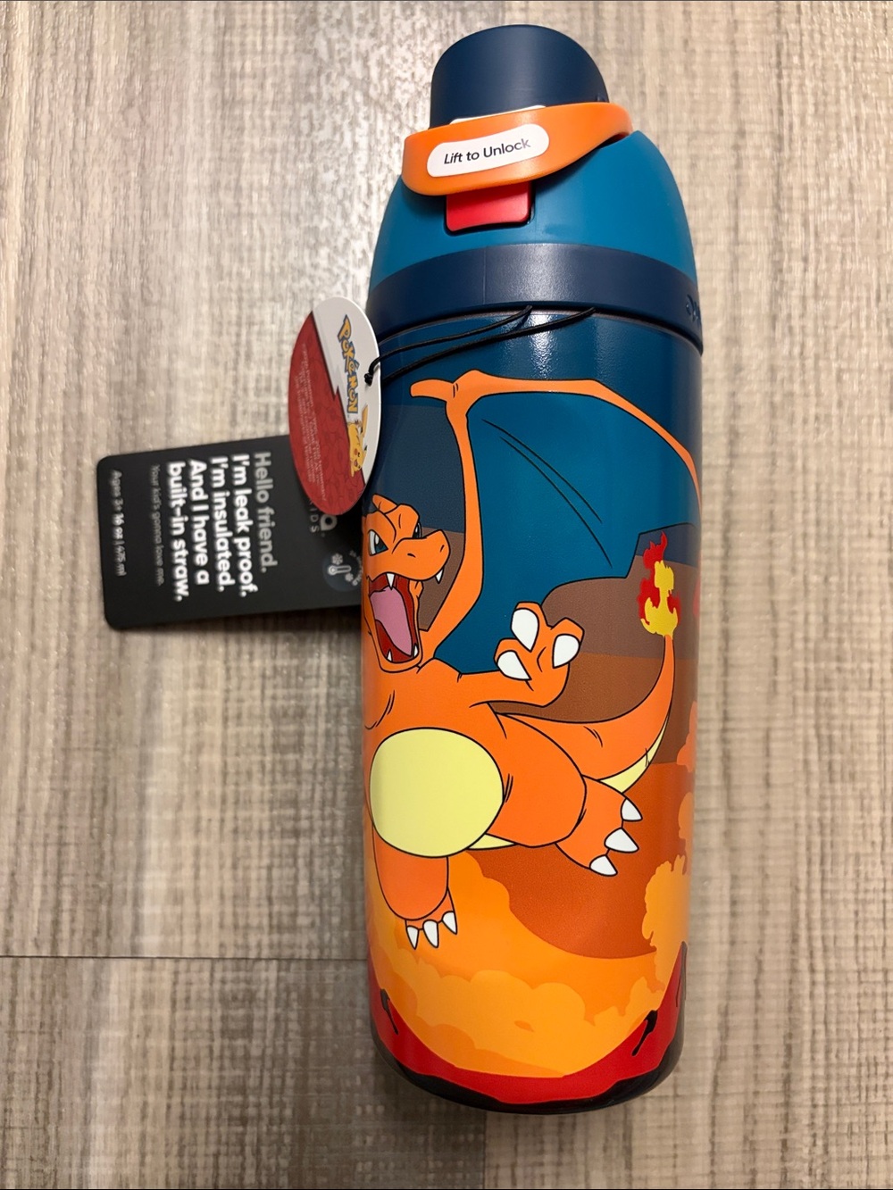 Owala Pokémon Charizard Kids Insulated Water Bottle - Orange/Blue 16oz